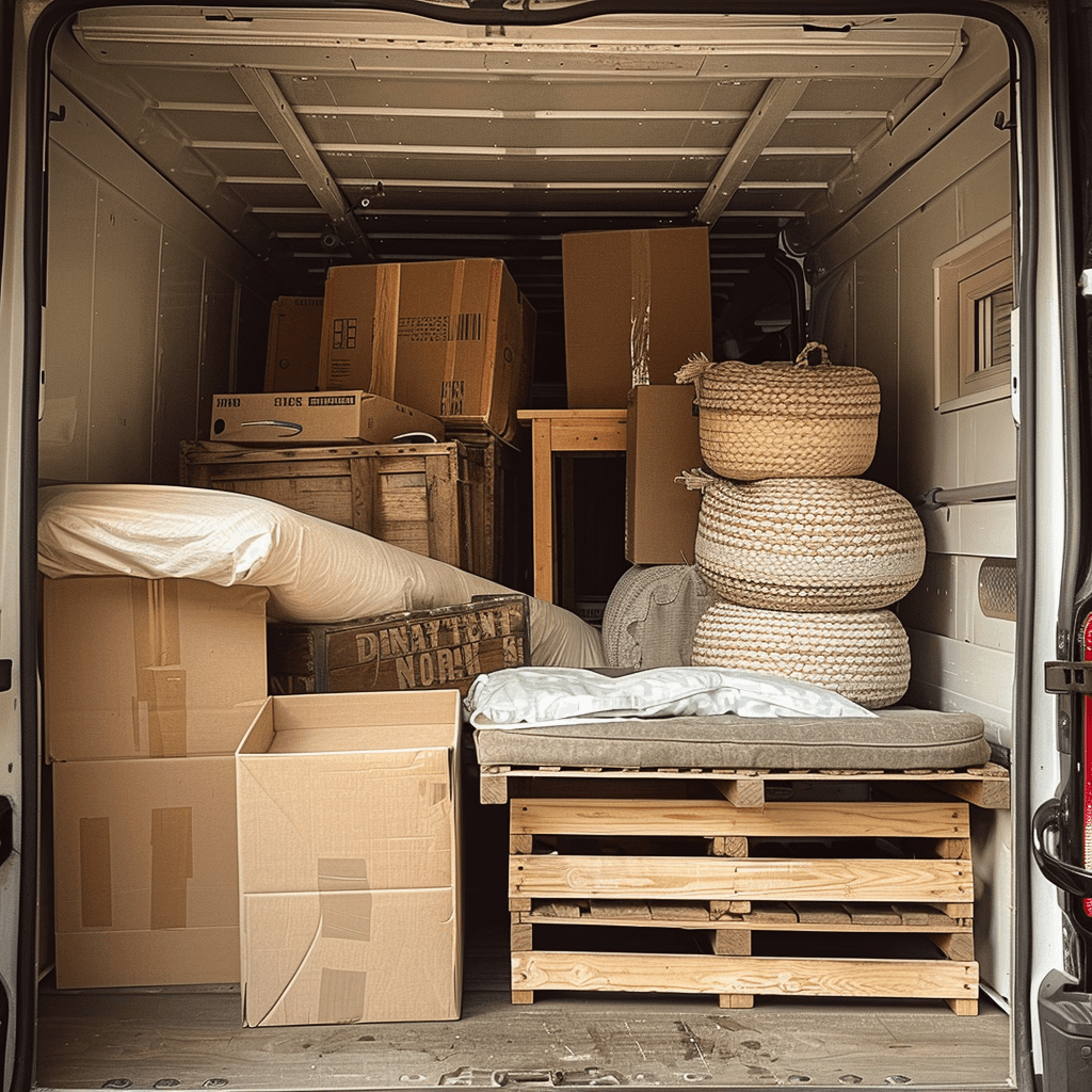 box truck full of things that are ready to be moved